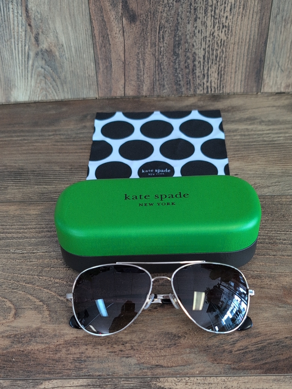 kate spade Avaline Gold Aviator Sunglasses M447